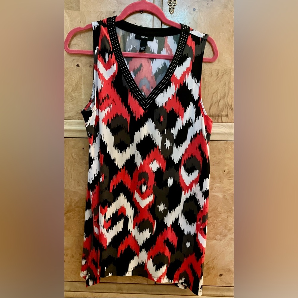 Alfani Women’s Geometric Sleeveless Tunic Size L